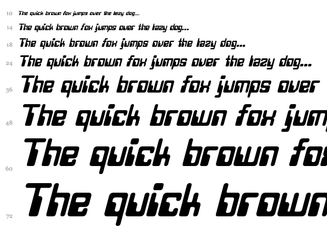 Twobit font waterfall